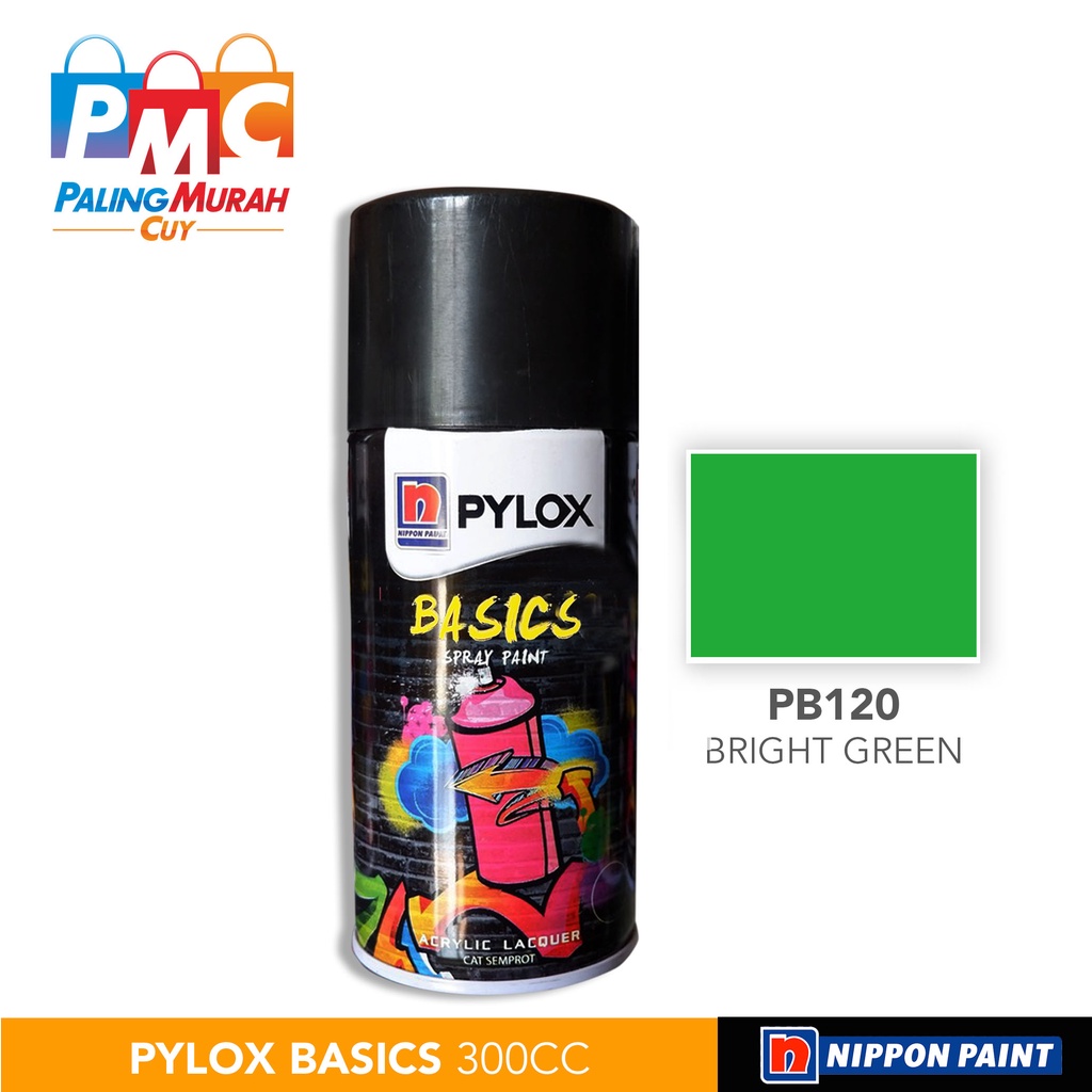 

Cat Semprot Nippon Paint PYLOX BASICS 300cc - PB120 Bright Green