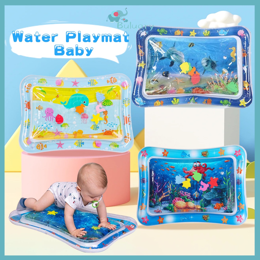 Buluary Water Playmat Baby Matras Air Bayi Playmat Mainan Edukasi Bayi mainan air matras sensorik motorik