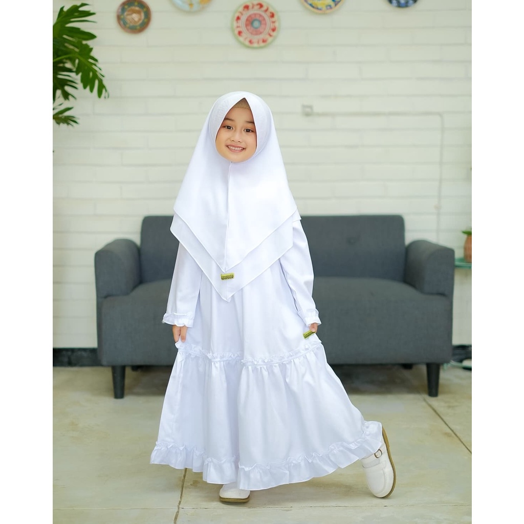 Gamis Anak Putih Terbaru Kekinian Gamis Anak Terbaru 2022 Modern Baju Muslim Anak Gamis Syari Set Kh