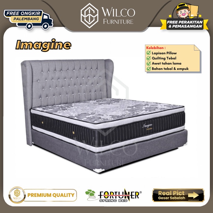 Kasur Springbed Fortuner Imagine / Matras Lapisan Plushtop 38 Cm PLG - Matras Aja, 120x200