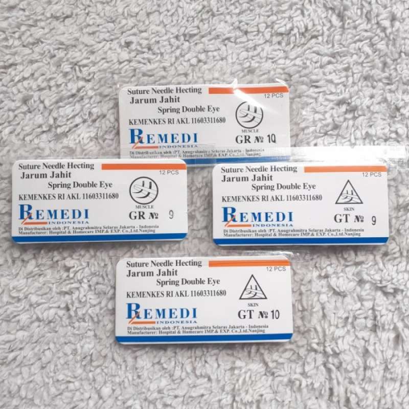 Suture Needle Hecting GR Otot Remedi Pack isi 12's