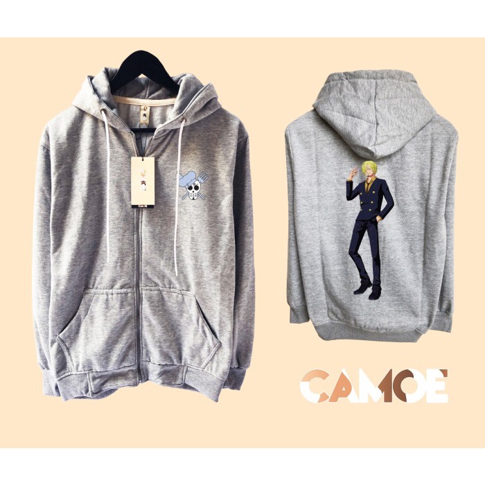 Jaket Hoodie Zipper Sanji Vinsmoke Black Leg One Piece