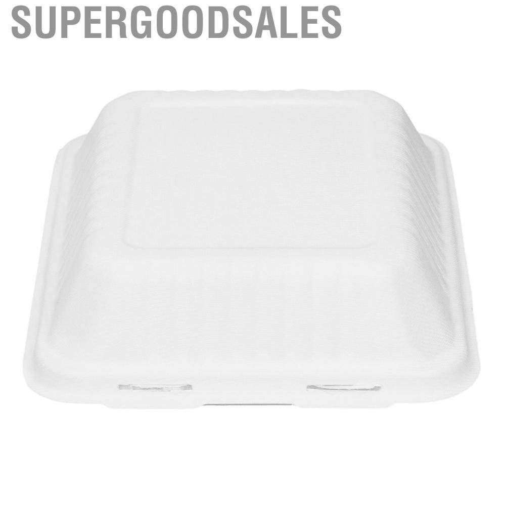 Supergoodsales Disposable  Boxes Take Out  Resistant Compostable Microwave Safe with Clamshell for Restaurants