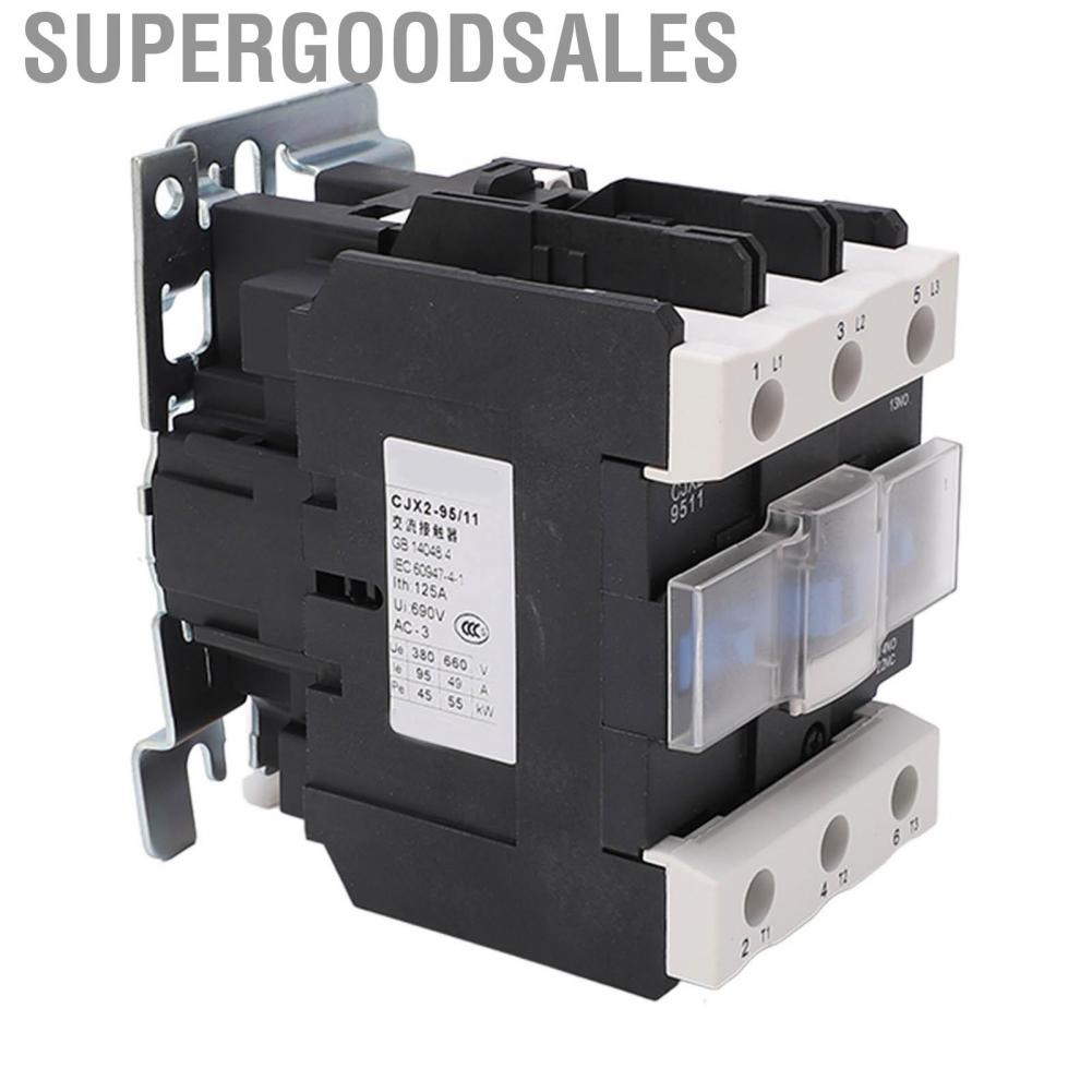 Supergoodsales Electric Contactor AC Sensitive Stable Performance Control Load 220V for Power Distribution Iatrical Equipment