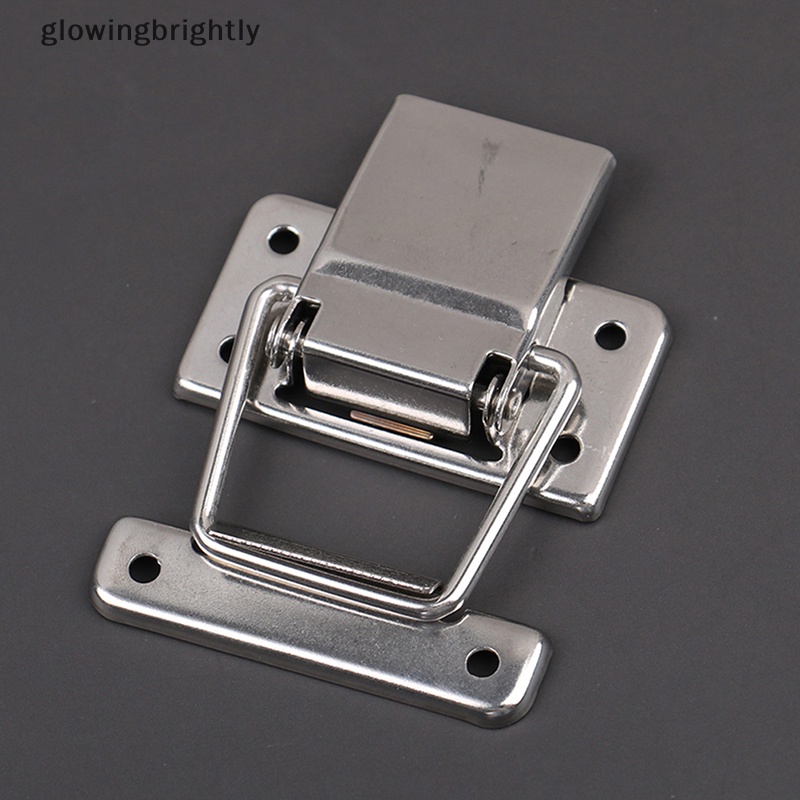 [glowingbrightly] Kunci Pengait Kait Stainless Steel Untuk Case Lemari Spring Loaded Latch Catch Toggle Hasp Box Lock Gesper Peralatan Furniture TFX