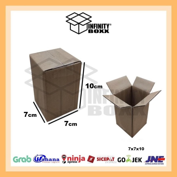 

kotak 7x7x10 cm kardus box packing ukuran SHEET