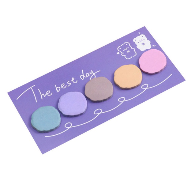 

J2 - Sticky notes 5 circle colors memo tempel bulat