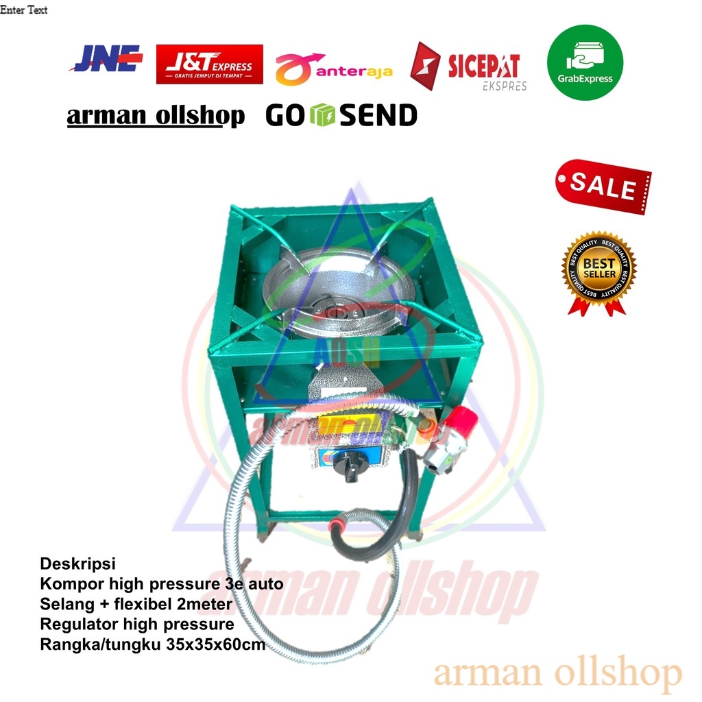 1set kompor gas nasi goreng pecel lele dll api besar high pressure pemantik otomatis