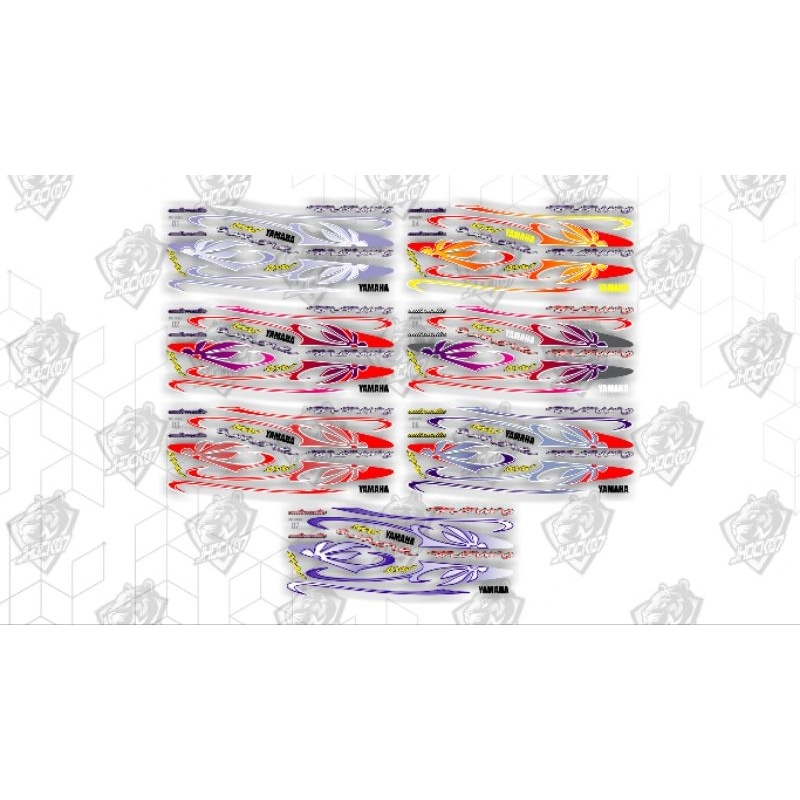 Striping mio amore bunga transparan mio sporty mio smile bahan maxdecal