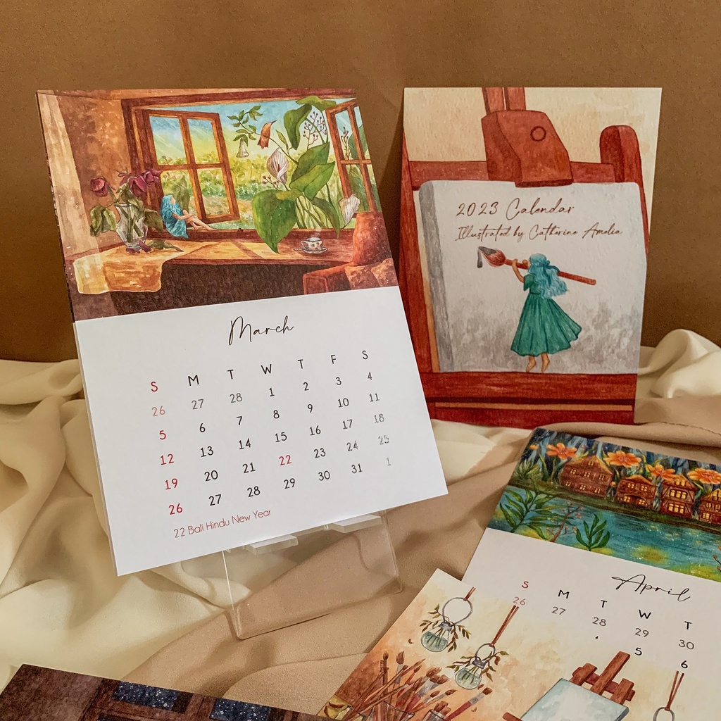 

Calendar 2023 A5 by STAMP AND PAPER / Kalender Lucu Meja Ilustrasi