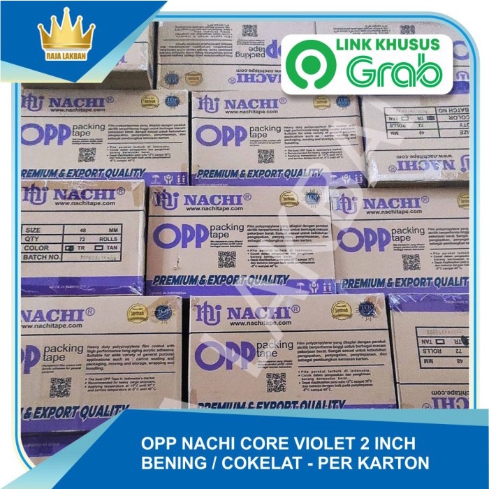 

Lakban / Plakban OPP Nachi Tape 2 inch x 100 YARD FULL - PER DUS - BENING