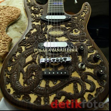 body gitar ukir kayu mahoni super bahan MENTAHAN fnx002 Antik murah