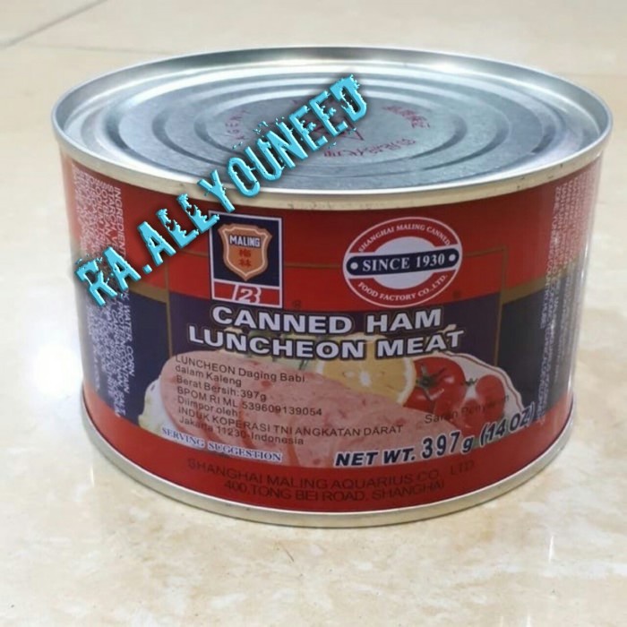 

Luncheon Meat Canned Ham 397gr Daging Babi Ham