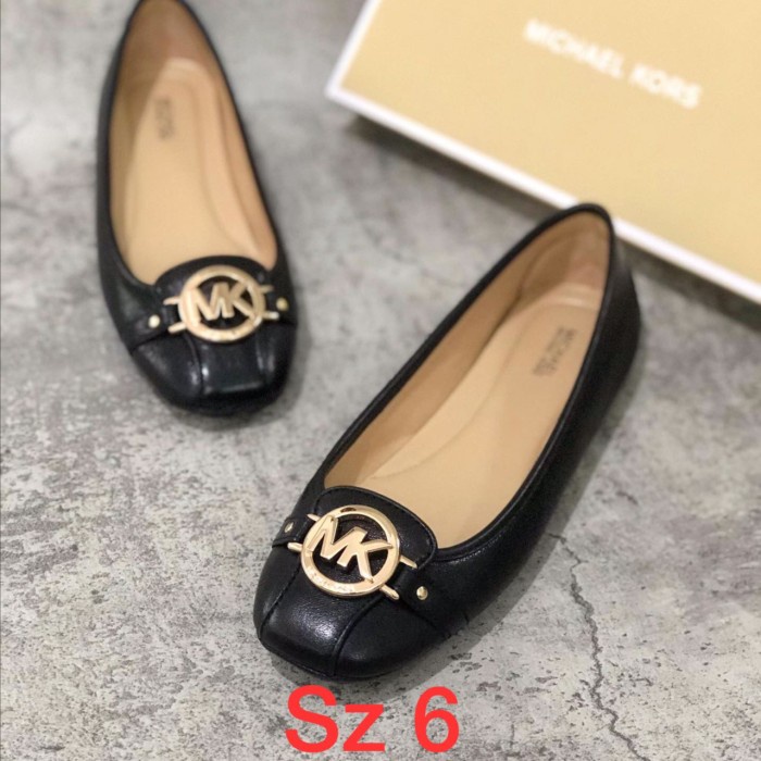 Michael kors fulton admiral ( navy ) sz 5-10 flat shoes original - BLACK GHW
