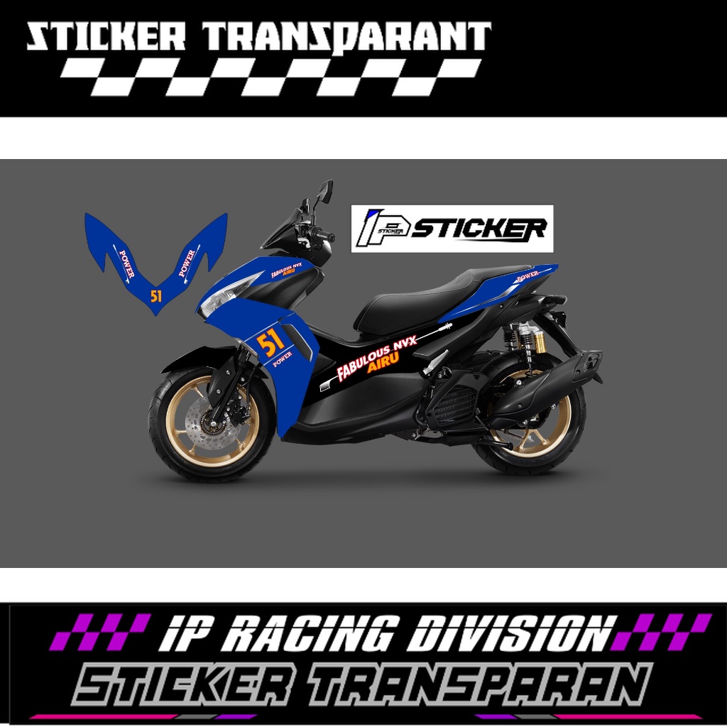 STICKER STRIPING TRANSPARAN AEROX  NEW CONNECTED 2022 - 2023 HORNET