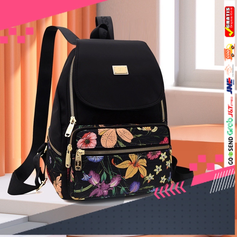 TAS WANITA DESAIN BARU ELEGAN MURAH BANGET /TAS RANSEL WANITA KOREA 3 RESLETING ANTI AIR KAMINE TA57