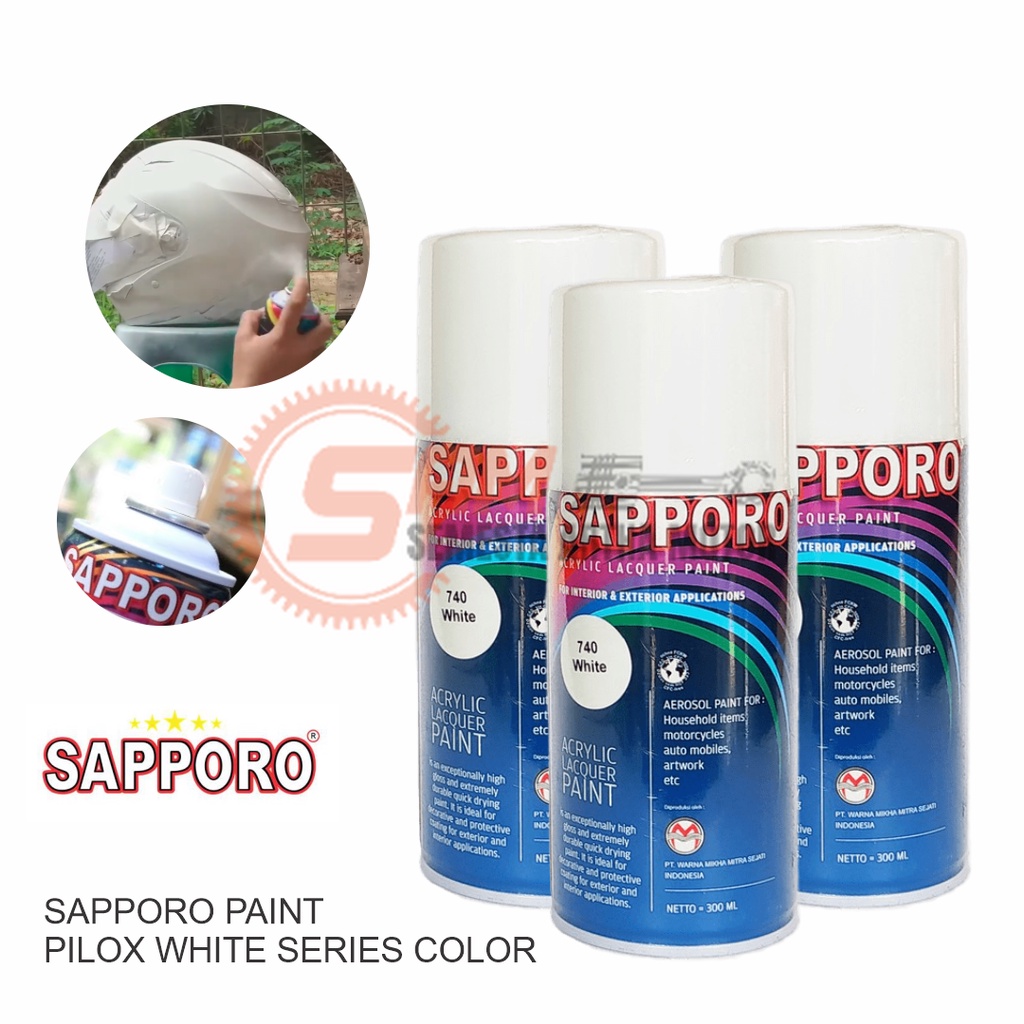 

Pilox Sapporo Warna Putih 300ml Cat Semprot Aerosol White Colour Spray Pilok
