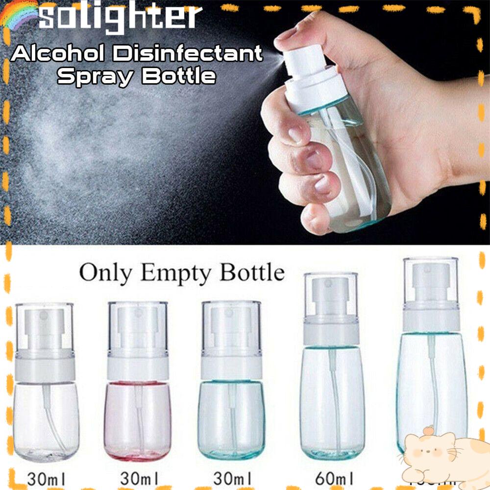 Solighter Botol Spray Kosong Transparan Travel Squeeze Disinfectant bottle