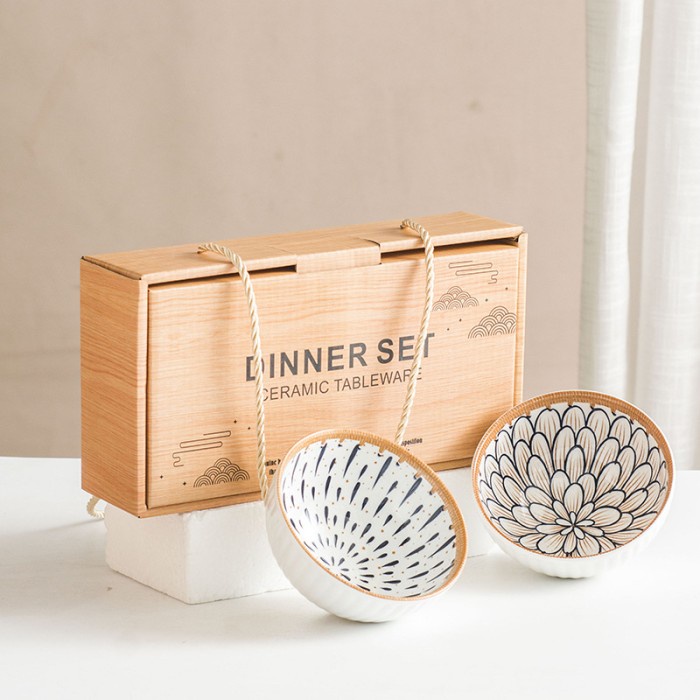 

Yamada Japanese Bowl set / paket kado hampers souvenir mangkok jepang - Set Isi 2