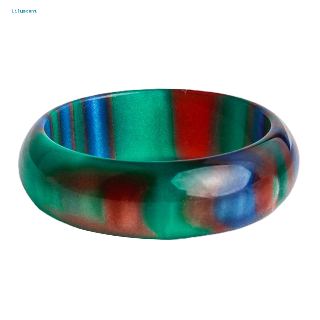 Lilyscent Exquisite Finger Ring Untuk Ladies Female Male Rainbow Circlet Tahan Korosi