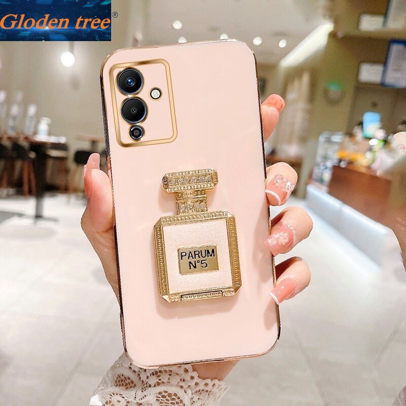 Gloden tree Casing Case Untuk Infinix Note 12 Pro 5G 4G Note 12g96 G88 Note 12kotak VIP Dengan Botol Parfum Tendangan Lipat Cakupan Penuh Case Kamera