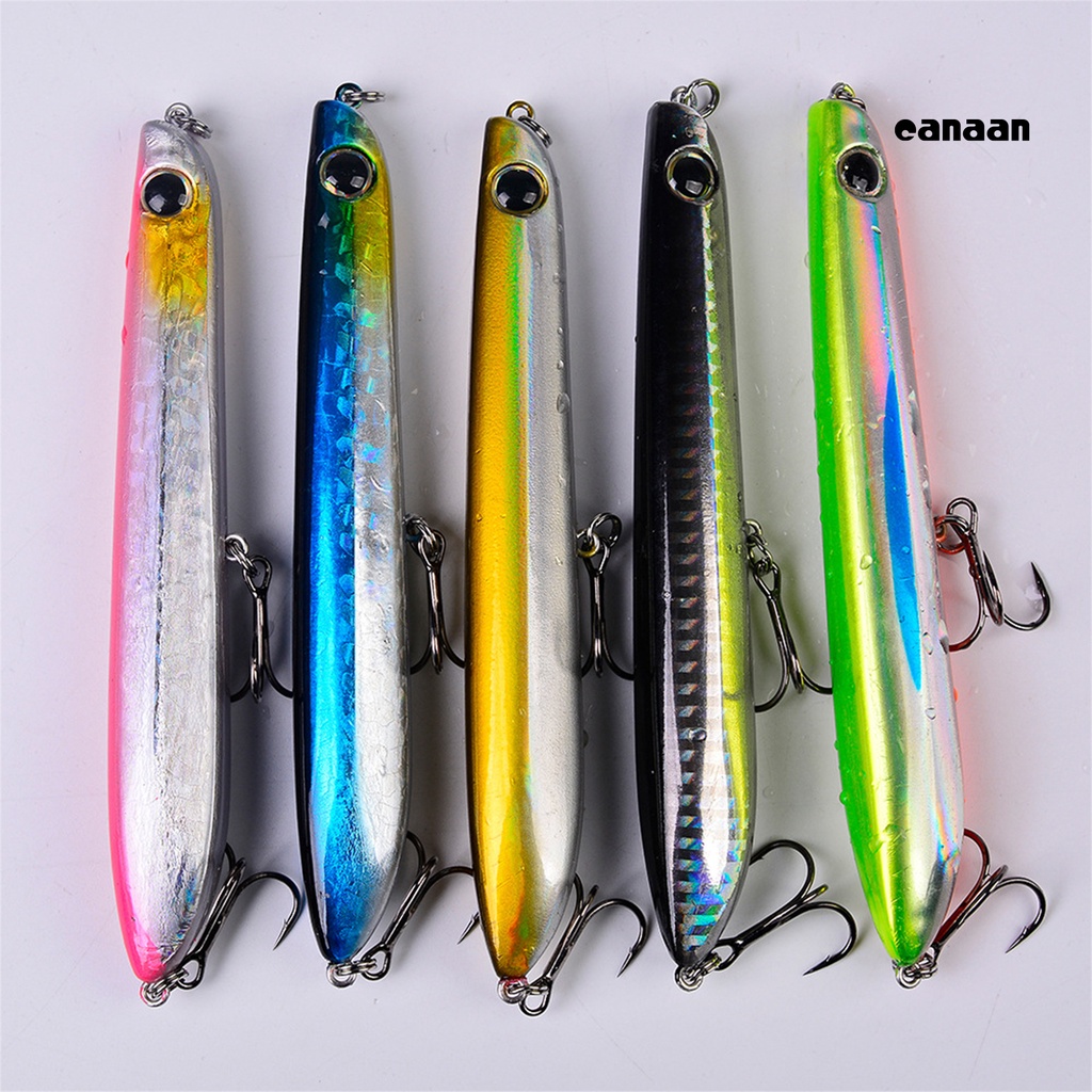 Cnn-13cm/16g Barbed Popper Lure 3D Mata Umpan Keras Tajam Dengan Kait Treble Aksesori Memancing