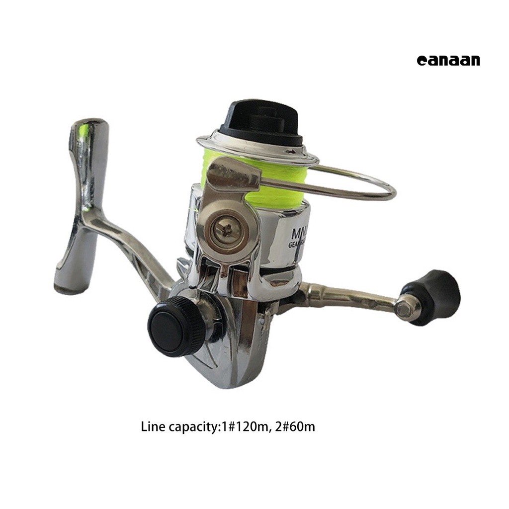 Cnn- Reel Pancing Mini Kekuatan Tinggi Lempar Stabilitas Anti-bombing Angling Metal 100type Spinning Reel Dengan Garis Memancing Luar Ruangan