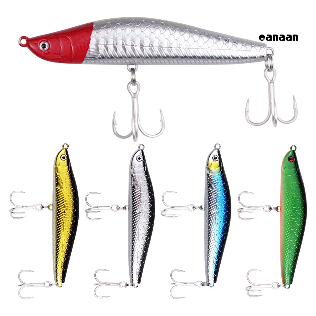 Cnn-8.5cm/12g Umpan Pancing Simulasi Kulit Hidup Warna Cerah 3D Fisheyes Tajam Treble Hook Ikan Atraksi Efisien Pengecoran Panjang Pensil Tenggelam Lambat Buatan Umpan Alat Pancing