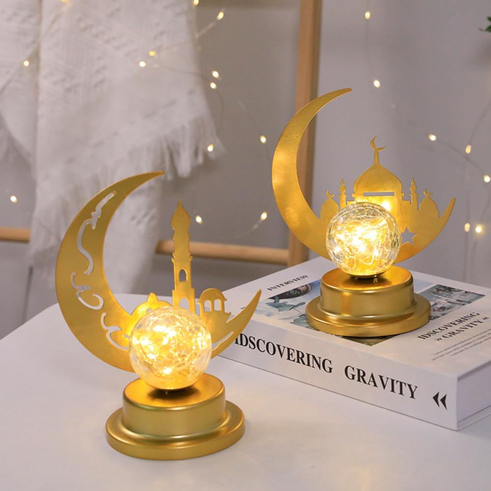 [Elegan] Lampu Led Aesthetic Bulan Ornamen Hollow Out Muslim Decor Suasana Dekorasi Rumah Eid Mubarak Untuk Dekorasi Kamar Night Light