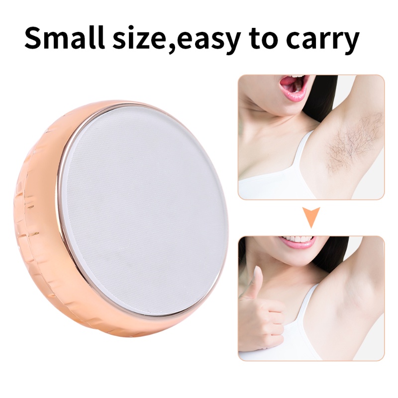 Portable Painless Handheld Hair Polisher Lembut Fisik Bulat Epilator Tahan Lama Penghilang Kulit Mati Alat Perawatan Penghilang Bulu Kulit Universal