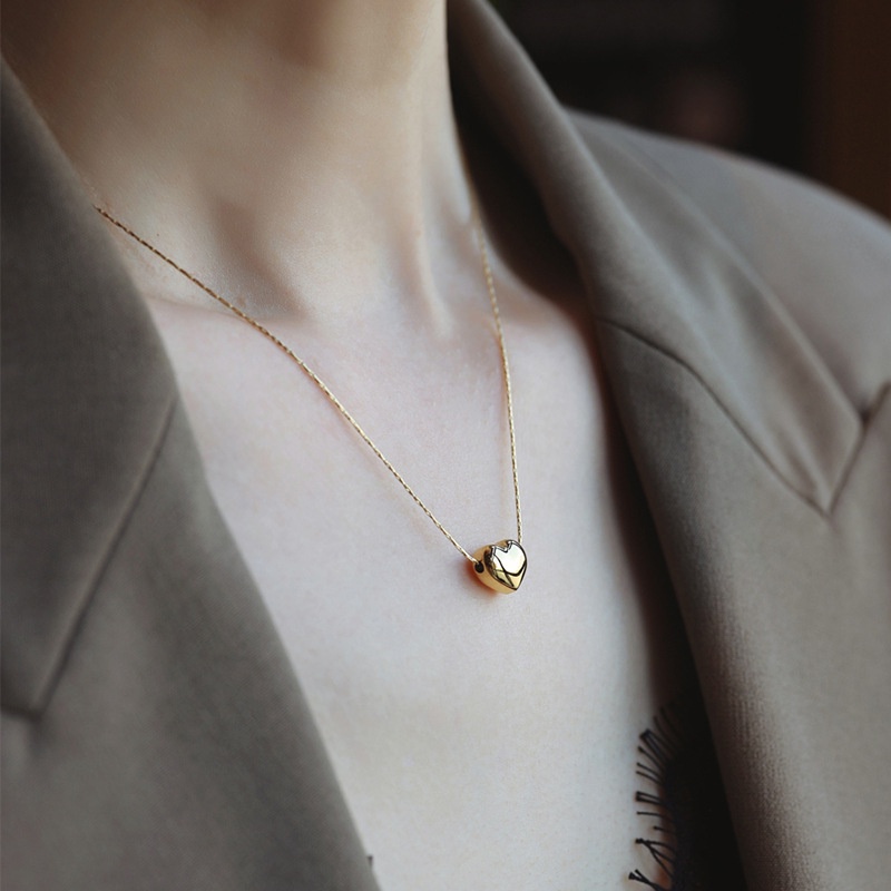 8387 Kalung love tambang titanium stainless steel 316L anti karat harga grosir bisa bayar di tempat