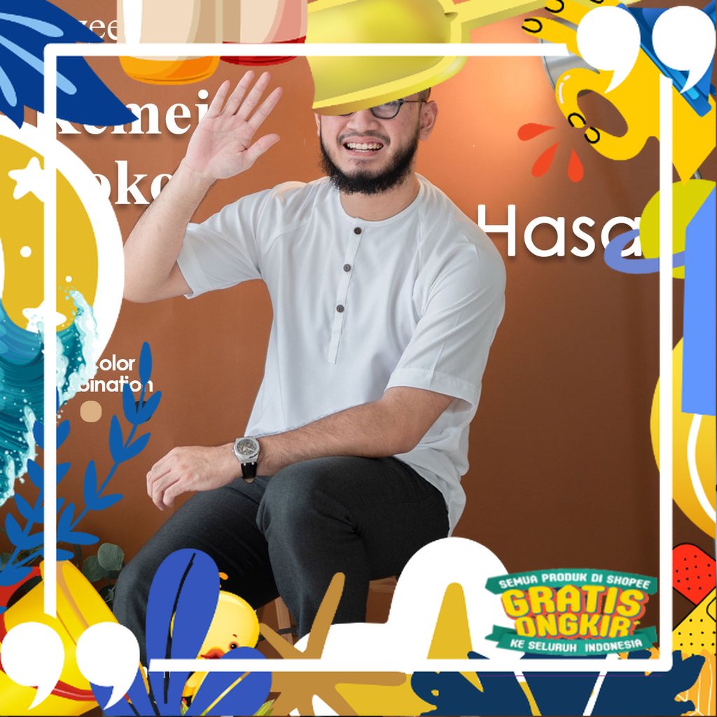 KEMKO HASAN HUSEN NAZEER / KOKO TANGAN PANJANG TANGAN PENDEK / KOKO PRIA DEWASA / BAJU KOKO PRIA MUS