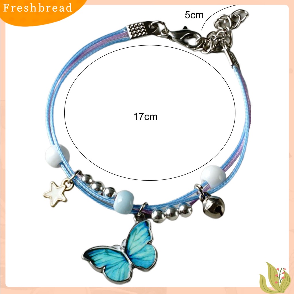 &lt; Freshbread &gt; Gelang Couple Butterfly Star Bell Multilayer Pria Wanita Kepang Tali Gelang Bangle Untuk Hadiah