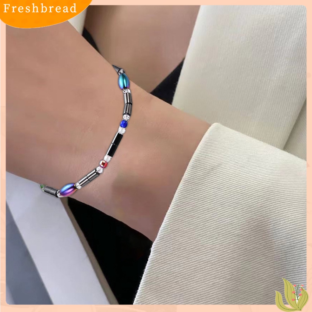 &lt; Freshbread &gt; ic Gelang Halus Pereda Nyeri Fashion Perhiasan Manik-Manik Warna-Warni Bangle Terapi Wanita Untuk Kantor