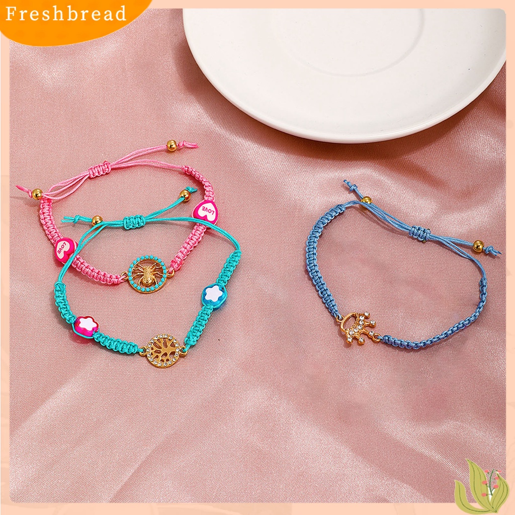 &lt; Freshbread &gt; Hati Buatan Tangan Unisex Gelang Mahkota Hollow Pohon Bohemia Wanita Pria Dikepang Gelang Perhiasan Aksesoris