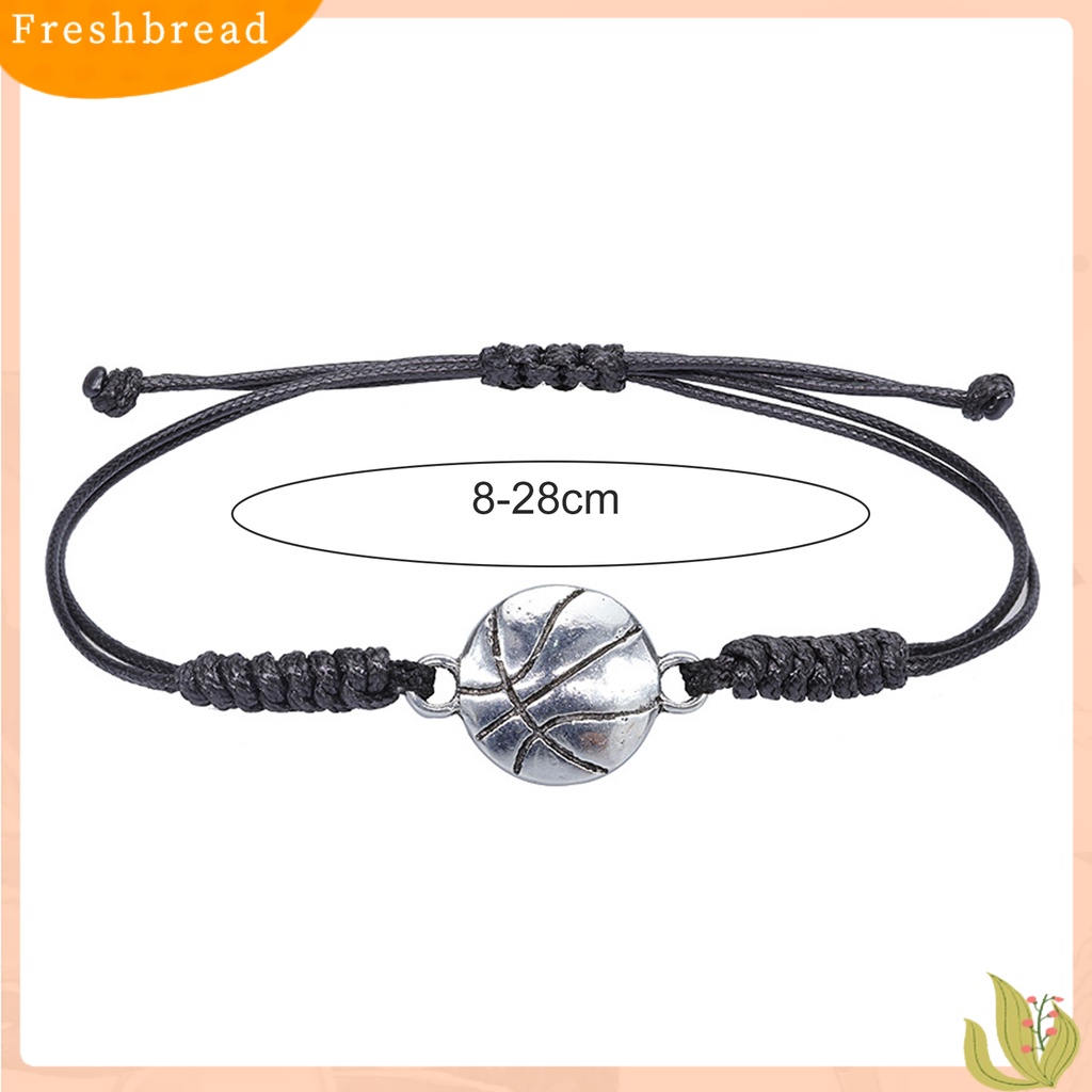 &lt; Freshbread &gt; Gelang Olahraga Sepak Bola Dikepang Unisex Adjustable Wax Line Bracelet Fan Gift