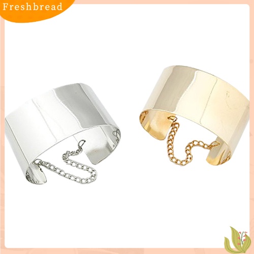 &lt; Freshbread &gt; Wanita Fashion Bergaya Keren Punk Gothic Rock Metal Melebar Bangle Gelang