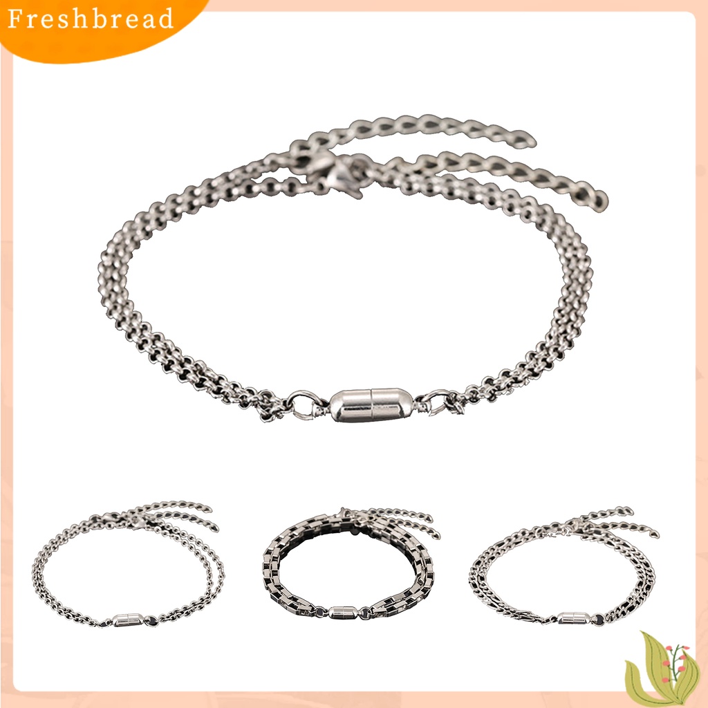 &lt; Freshbread &gt; 1pasang Gelang Pecinta Anti Karat Attract Stainless Steel Set Hadiah Anniversary Untuk Pasangan