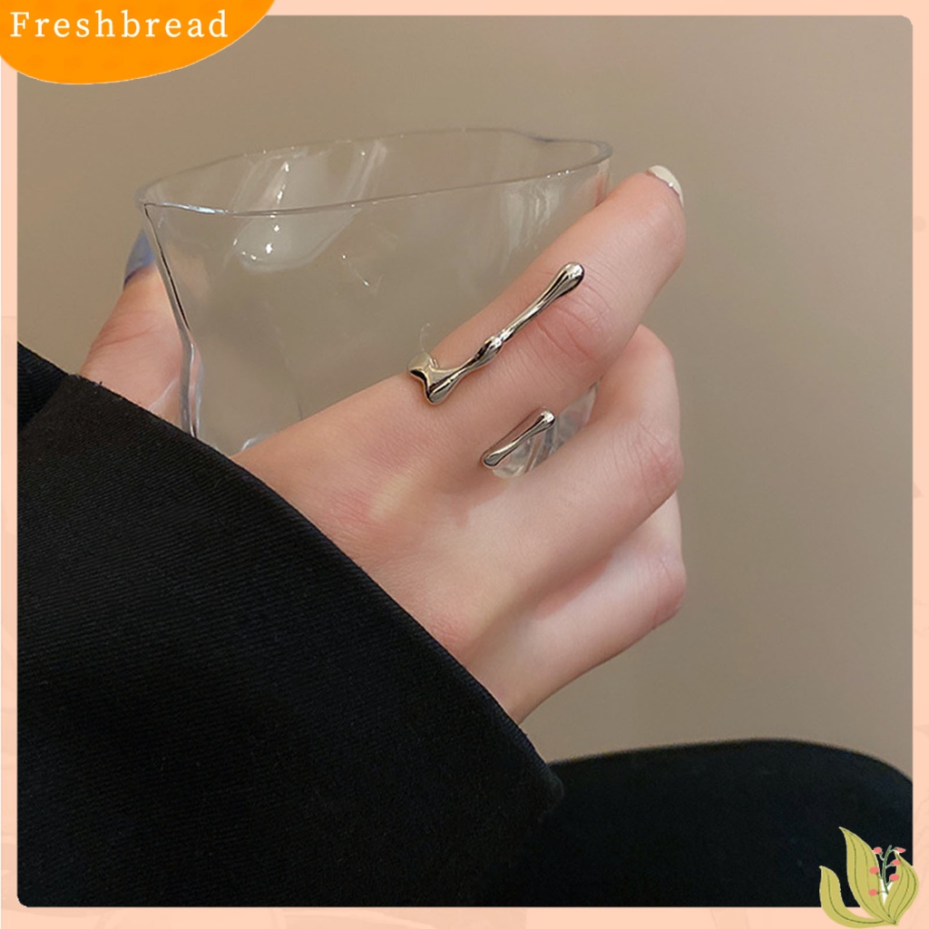 &lt; Freshbread &gt; Wanita Cincin Butterfly Pembukaan Berlebihan Adjustable Cincin Jari Berbentuk Tetesan Air Untuk Pacaran