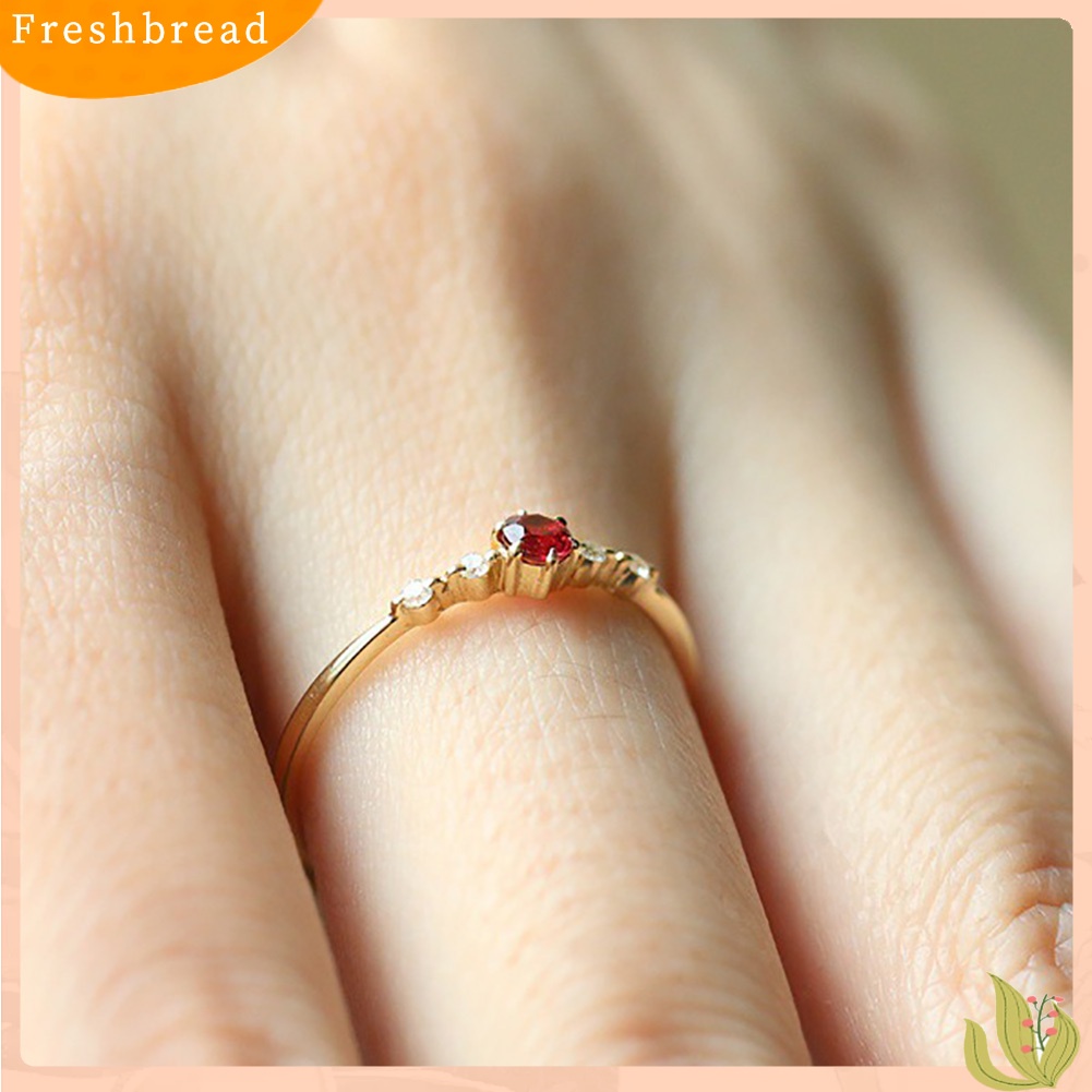 &lt; Freshbread &gt; Indah Wanita Cincin Ramping Berlian Imitasi Bertatahkan Pertunangan Lamaran Perhiasan Hadiah