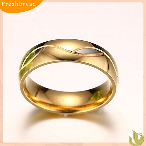 &lt; Freshbread &gt; Wanita Pria Berlapis Emas 18K Pertunangan Pernikahan Band Cincin Zirconia Perhiasan Hadiah