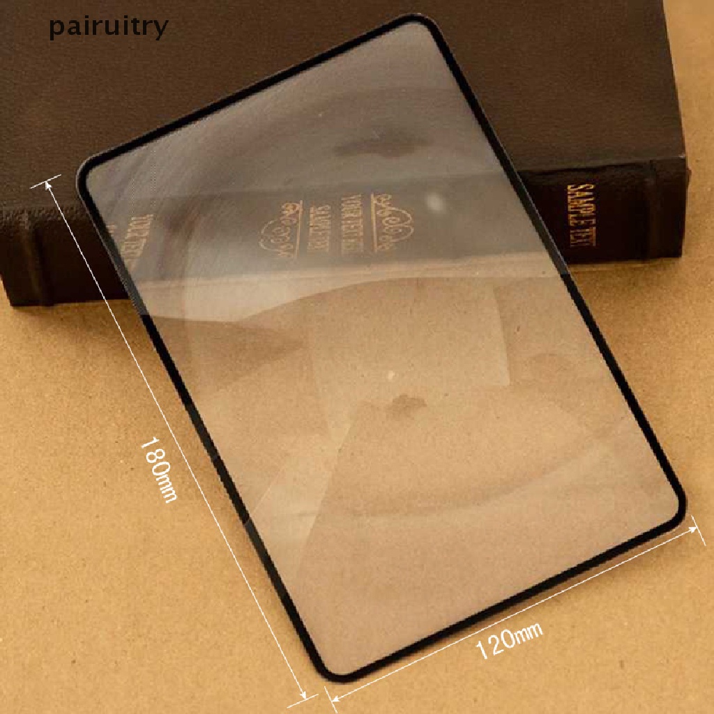 Prt A5 Full Page Large Magnifier Page Glass Alat Bantu Baca Lensa Kaca Pembesar Lensa PRT