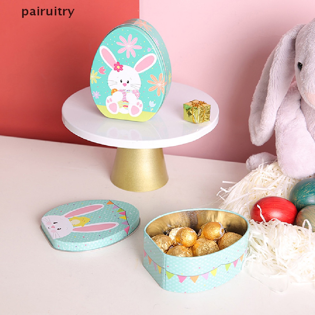 Prt Easter Box Candy Tin Tins Boxes Gift Cookie Storage Tinplatelids Telur Bunny Jar PRT