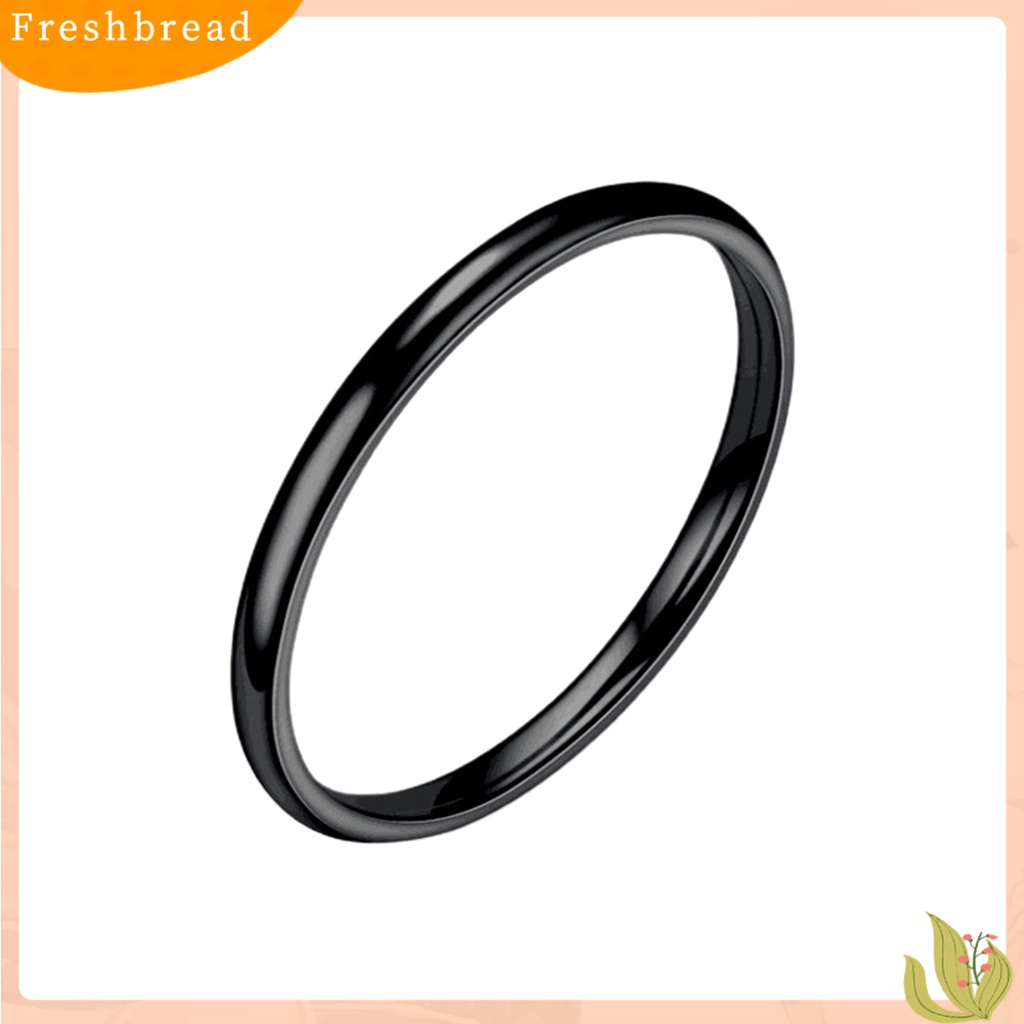 &lt; Freshbread &gt; Cincin Jari Elegan Permukaan Halus Gaya Simple Minimalis Cincin Susun Tipis Untuk Ulang Tahun