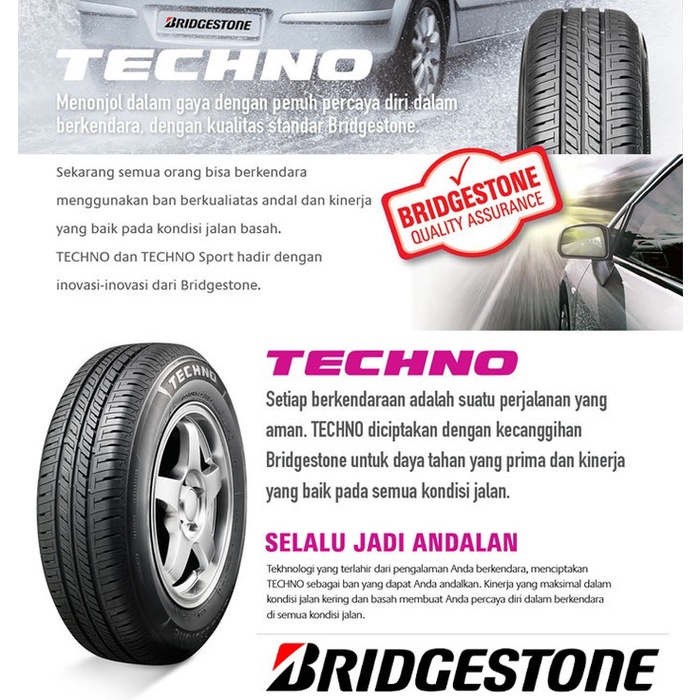 Ban Bridgestone NEW TECHNO 185 65 R15 Avanza Veloz Ertiga Livina