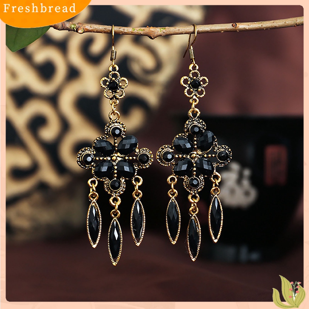 &lt; Freshbread &gt; 1pasang Anting Menjuntai Bentuk Kreatif Bahan Alloy Tahan Karat Anting Kait Antik Perlengkapan Perhiasan Untuk Lady