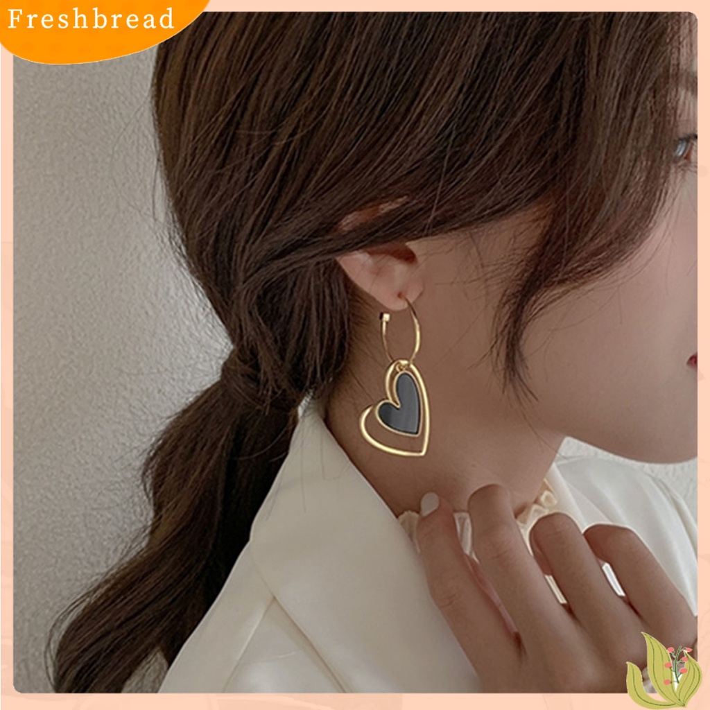 &lt; Freshbread &gt; 1pasang Anting Tusuk Asimetris Anti Karat Chic Cewek Asimetris Anting Panjang Untuk Pesta