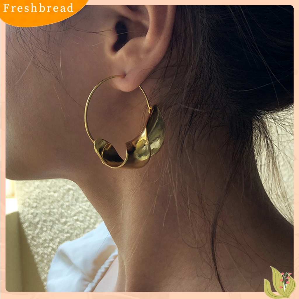 &lt; Freshbread &gt; 1pasang Statement Earrings Retro Punk Tetesan Air Logam Berat Mewah Warna Emas Perak Drop Earrings Fashion Jewelry