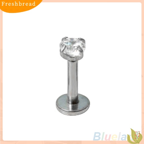 &lt; Freshbread &gt; 2Pcs Cubic Zirconia Tragus Cincin Bibir Monroe Telinga Tulang Rawan Anting Lidah Giwang