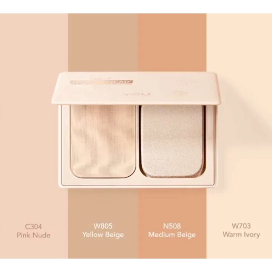 (READY &amp; ORI) Y.O.U YOU NOUTRIWEAR+ SILKY PRESSED FOUNDATION SPF 25 PA++  BPOM